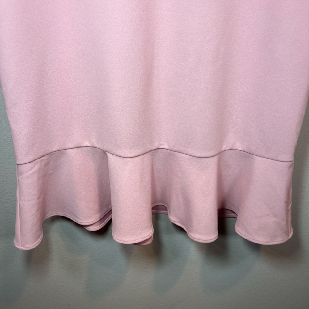 Anne Klein Sheath Dress Tutu Pink Flutter Sleeve Bridal Zip Up Cocktail NEW Sz 2 - Picture 7 of 14